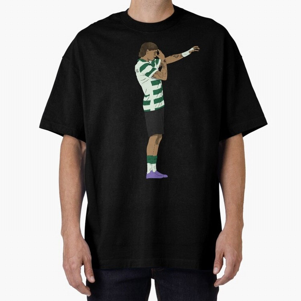 Ricardo Mangas Sporting Goal Celebration Minimalist Oversized T-Shirt Keep the Legacy of FIFA World Cup 2026 Spirit, Celebrating Germany, Messi, Neymar and Mbappe, Stadium Chants, National Pride, Trophy Dreams and Unforgettable Football Memories;