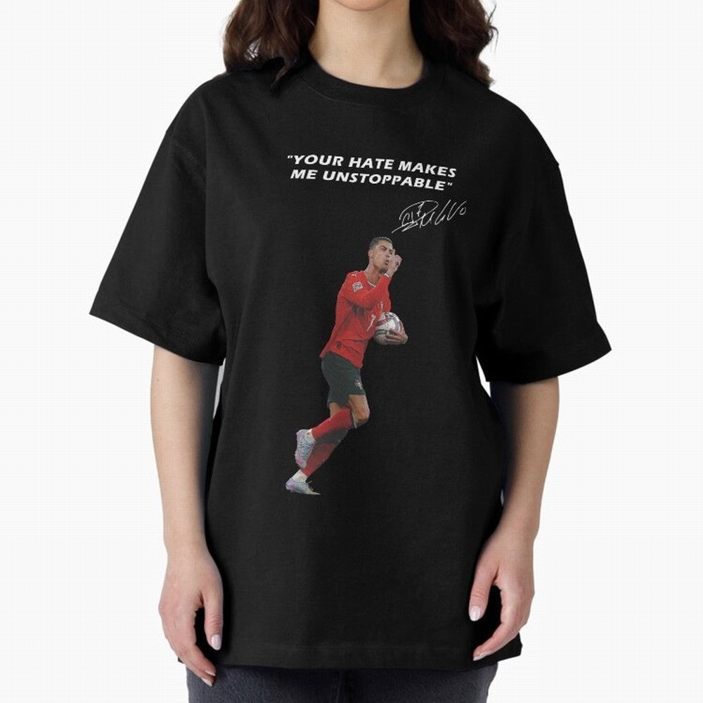 Cristiano Ronaldo Oversized T-Shirt Celebrate Fan Favorites in FIFA World Cup 2026 USA Canada Mexico for Fans of Cristiano Ronaldo, Haaland and CR7 and England, Bringing Champion Mindset, Group Stage Buzz, Knockout Tension and Passionate Fan