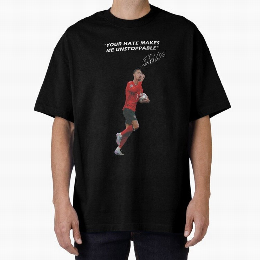 Cristiano Ronaldo Oversized T-Shirt Celebrate Fan Favorites in FIFA World Cup 2026 USA Canada Mexico for Fans of Cristiano Ronaldo, Haaland and CR7 and England, Bringing Champion Mindset, Group Stage Buzz, Knockout Tension and Passionate Fan