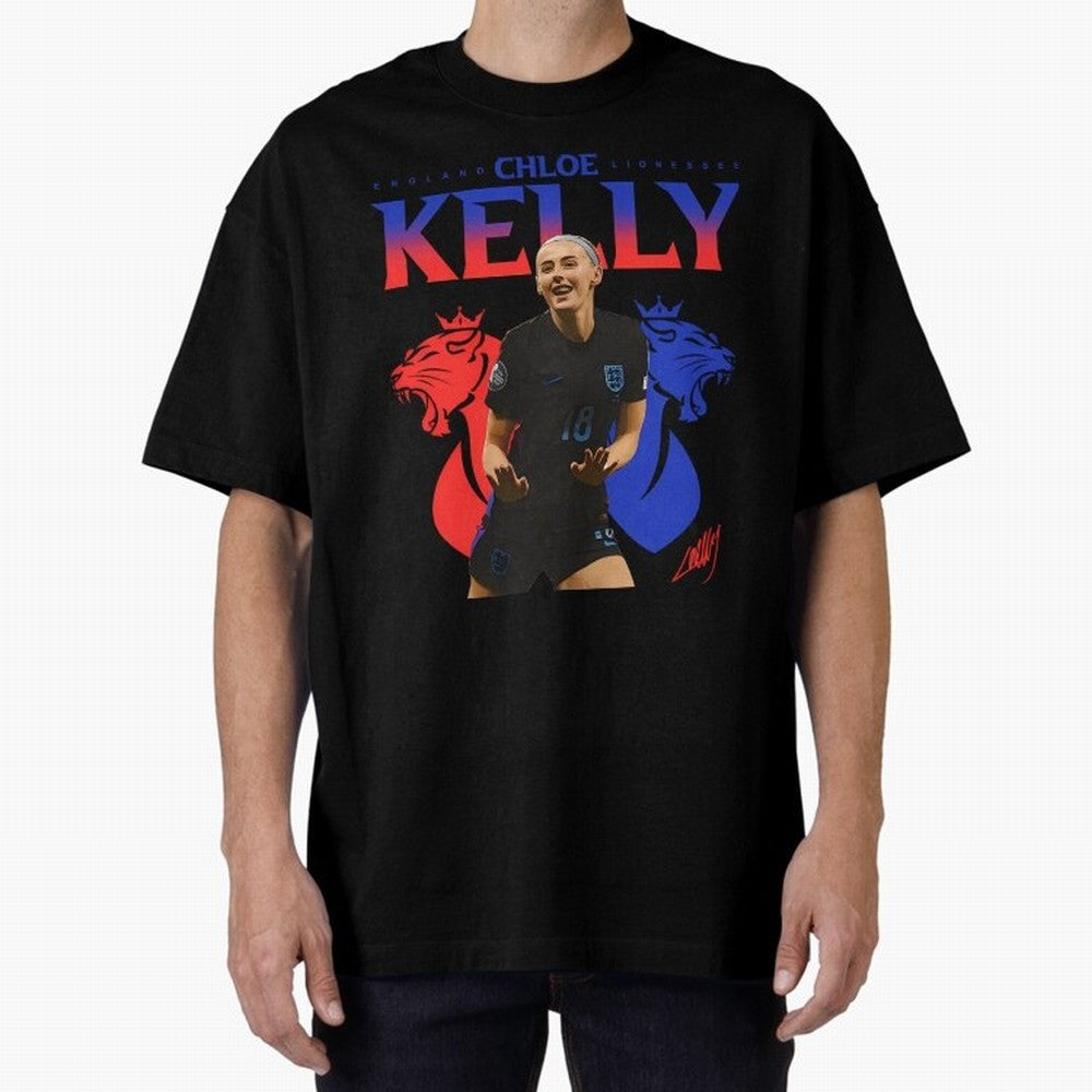 Chloe Kelly Oversized T-Shirt Bring Champion Energy into Global Football Passion for FIFA World Cup 2026 Group Stage, Highlighting Haaland and Mbappe, France, Retro Football Energy, Iconic Rivalries, Trophy Chase Drama and Stadium Atmosphere; Built