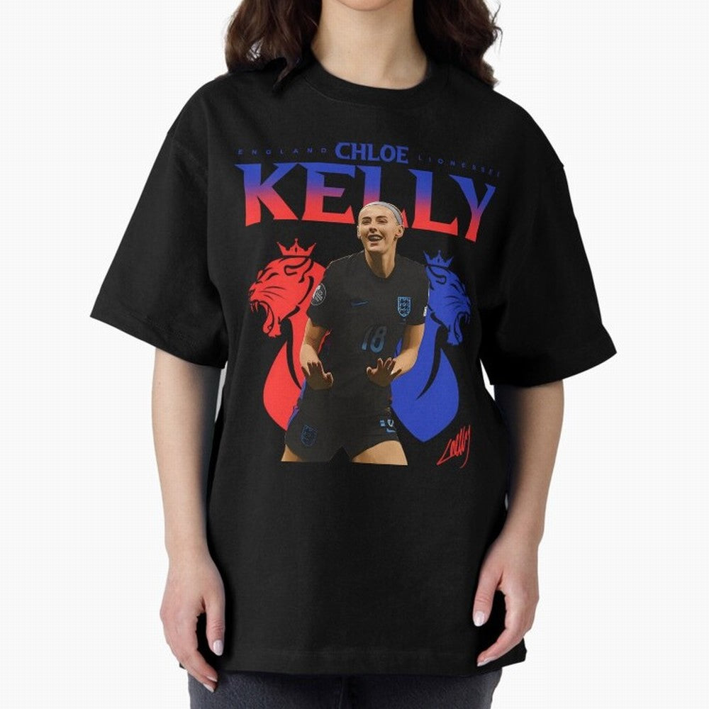 Chloe Kelly Oversized T-Shirt Bring Champion Energy into Global Football Passion for FIFA World Cup 2026 Group Stage, Highlighting Haaland and Mbappe, France, Retro Football Energy, Iconic Rivalries, Trophy Chase Drama and Stadium Atmosphere; Built