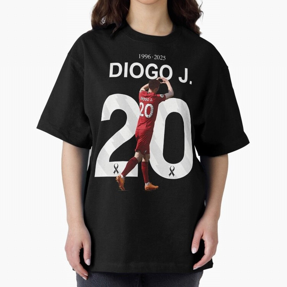 Diogo Jota Oversized T-Shirt Show Passion for the Stars of the FIFA World Cup 2026 Journey through Mbappe and Neymar Highlights, France and Portugal Pride, Classic Soccer Heritage, Championship Pressure, Fan Loyalty and International Pride; Made
