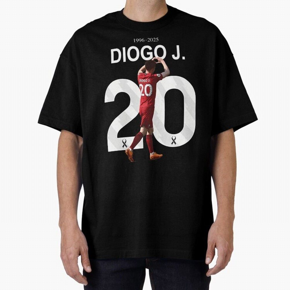 Diogo Jota Oversized T-Shirt Show Passion for the Stars of the FIFA World Cup 2026 Journey through Mbappe and Neymar Highlights, France and Portugal Pride, Classic Soccer Heritage, Championship Pressure, Fan Loyalty and International Pride; Made