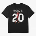 Diogo Jota Oversized T-Shirt Show Passion for the Stars of the FIFA World Cup 2026 Journey through Mbappe and Neymar Highlights, France and Portugal Pride, Classic Soccer Heritage, Championship Pressure, Fan Loyalty and International Pride; Made