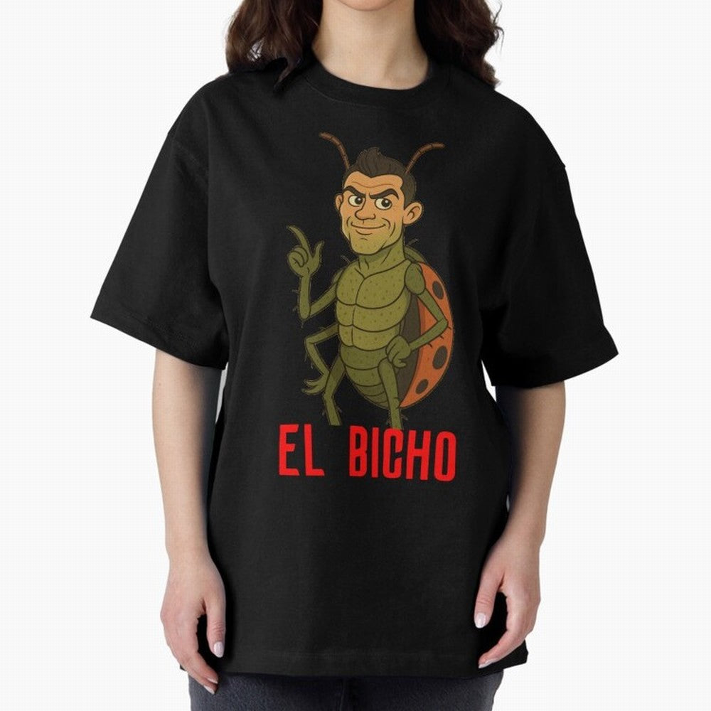 Ronaldo - El Bicho Oversized T-Shirt Back Your Heroes with FIFA World Cup 2026 USA Canada Mexico for Fans of CR7 and Messi and Spain and Netherlands, Bringing Tournament Hype, Historic Matchups, Family Viewing Parties and Global Sports Pride; Ideal