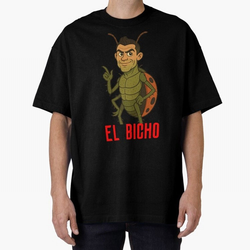Ronaldo - El Bicho Oversized T-Shirt Back Your Heroes with FIFA World Cup 2026 USA Canada Mexico for Fans of CR7 and Messi and Spain and Netherlands, Bringing Tournament Hype, Historic Matchups, Family Viewing Parties and Global Sports Pride; Ideal