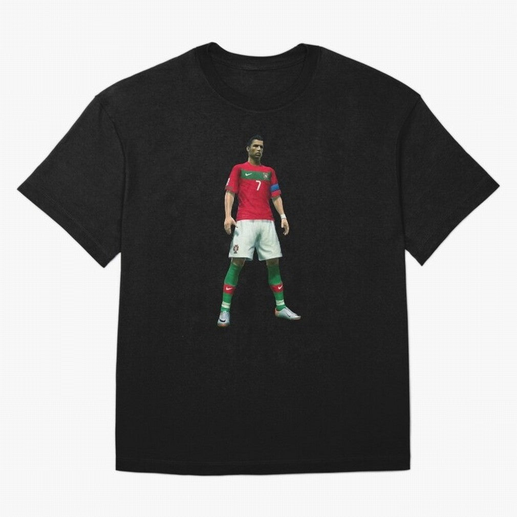 CR7 PES Oversized T-Shirt Back the Journey through FIFA World Cup 2026 Group Stage Spirit, Filled with Portugal, Spain and Germany, Haaland and Mbappe, Match Day Excitement, Supporter Culture, Golden Goals and Global Football Passion; Ideal for
