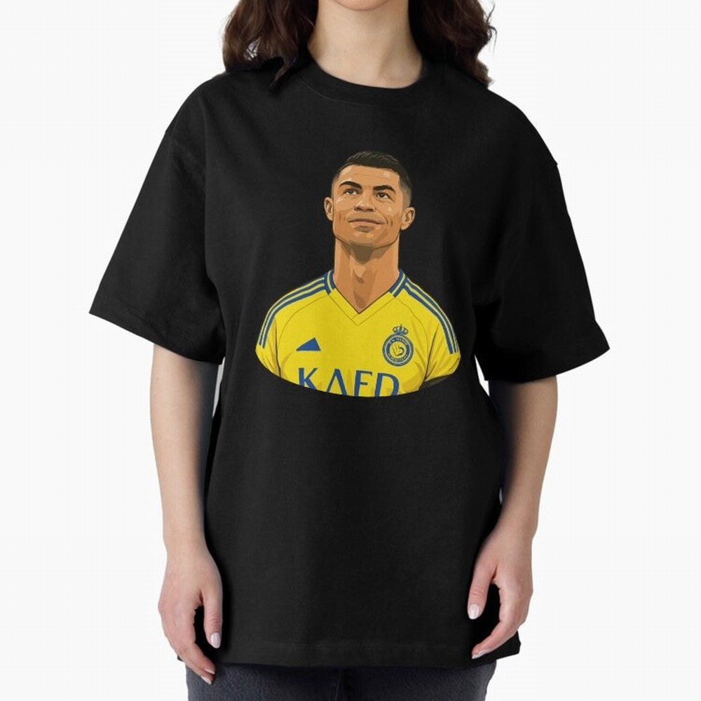 CR7 Oversized T-Shirt Bring a Vintage Feel to the FIFA World Cup 2026 Group Stage Journey through Haaland Highlights, Brazil Pride, Vintage Soccer Flavor, Modern Football Stars, National Flags and Final Night Emotion; Built for Supporters Chasing