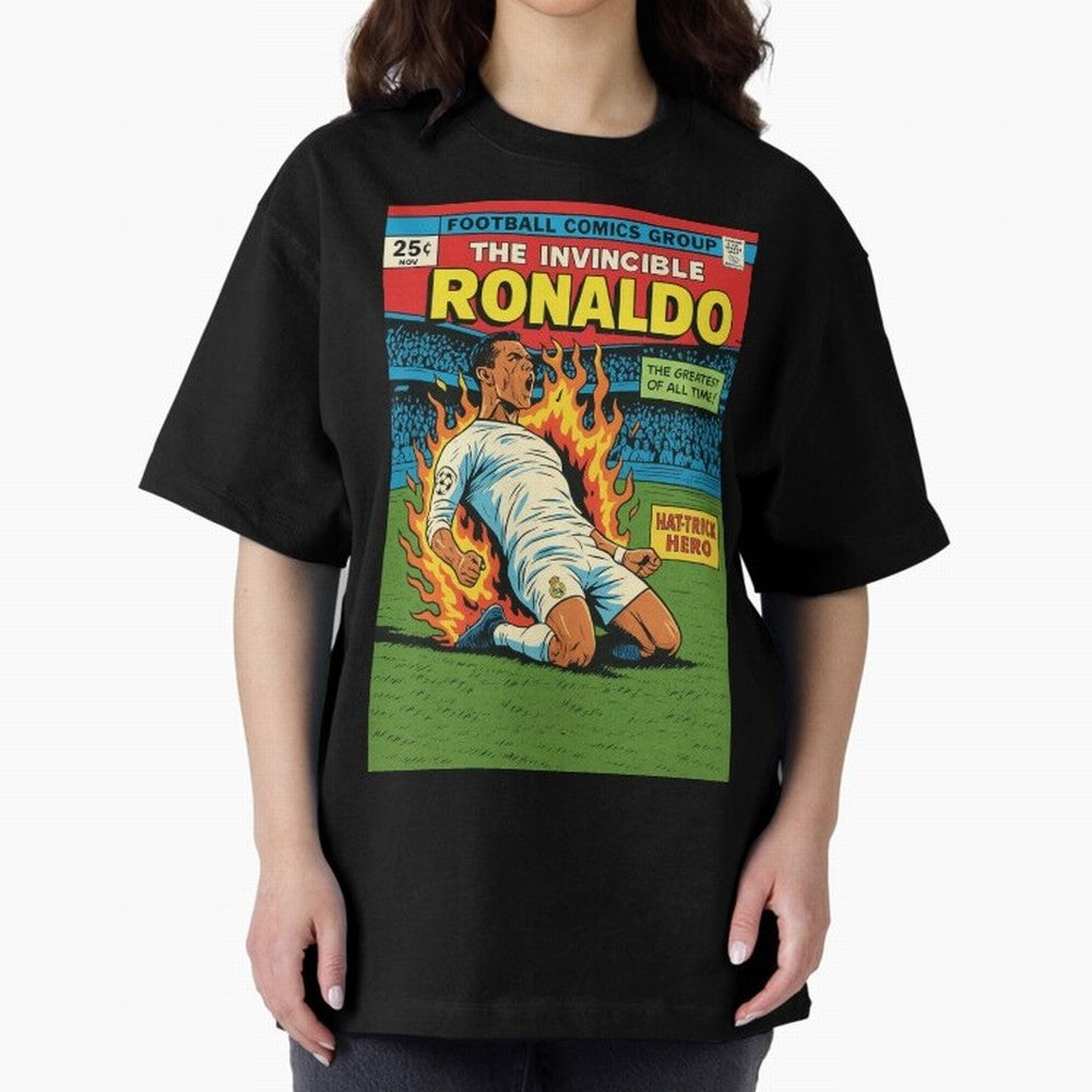 CR7 Comic Oversized T-Shirt Bring Stadium Energy to the FIFA World Cup 2026 USA Canada Mexico Journey through Neymar Highlights, England Pride, Game Day Rituals, Football Legends, Country Pride and the Road to the Final; Ideal for Fans Who Follow