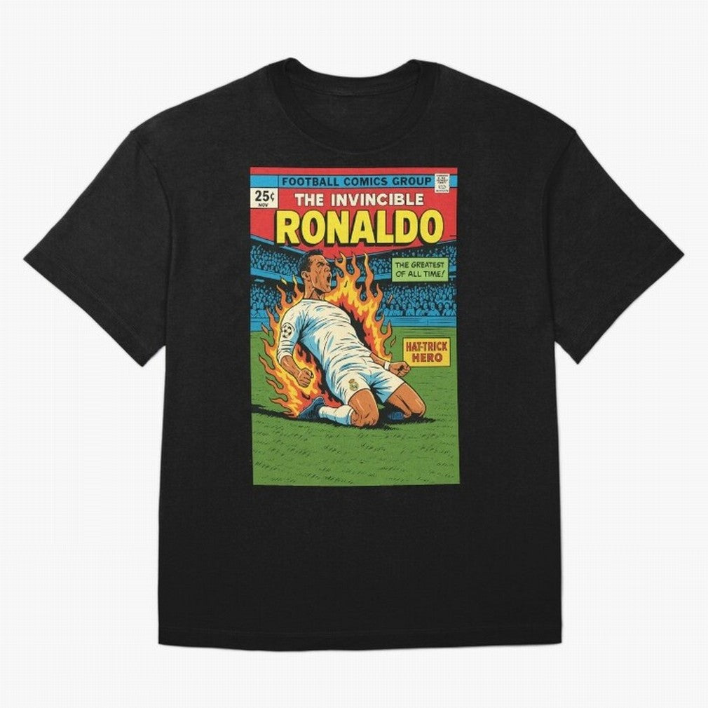 CR7 Comic Oversized T-Shirt Bring Stadium Energy to the FIFA World Cup 2026 USA Canada Mexico Journey through Neymar Highlights, England Pride, Game Day Rituals, Football Legends, Country Pride and the Road to the Final; Ideal for Fans Who Follow