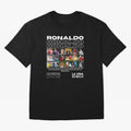 Cristiano Ronaldo CR7 Collage Oversized T-Shirt Share the Excitement of FIFA World Cup 2026 USA Canada Mexico Spirit, Filled with Argentina, Mbappe and Neymar, Retro Football Energy, Iconic Rivalries, Trophy Chase Drama and Stadium Atmosphere;