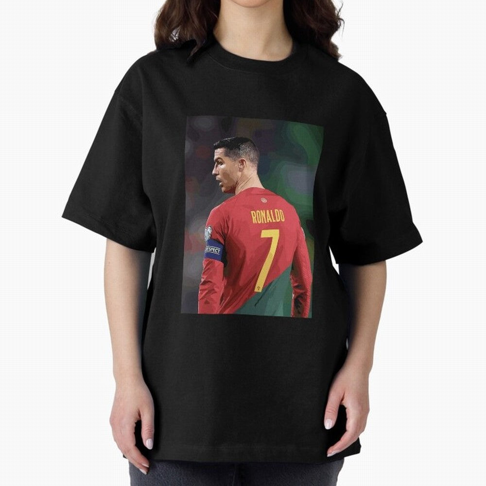 Cristiano Ronaldo Oversized T-Shirt Enjoy FIFA World Cup 2026 Group Stage Spirit, Capturing France, CR7, Global Supporter Spirit, Legendary Goals, National Colors and Tournament Celebration; Perfect for Supporters Who Want Bold Football Energy,