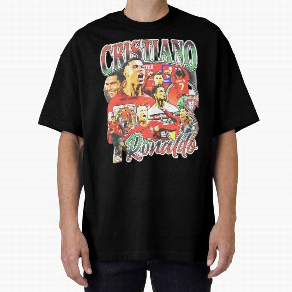 Cristiano Ronaldo Oversized T-Shirt Spotlight FIFA World Cup 2026 Group Stage Spirit, Highlighting England and Germany, Neymar, Goal Celebration Energy, Supporter Heritage, Football Icons and Worldwide Tournament Joy; Ideal for Football Dads,