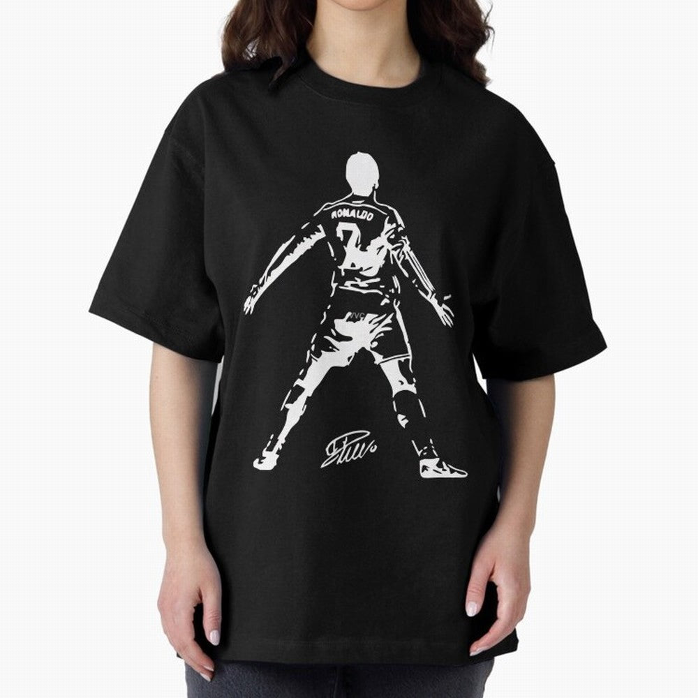 Retro Football Player Celebration Silhouette Artwork For Men And Gift For Soccer Fans Oversized T-Shirt Celebrate Football Dreams Across FIFA World Cup 2026 Spirit, Made for Argentina, Neymar, Tournament Hype, Historic Matchups, Family Viewing