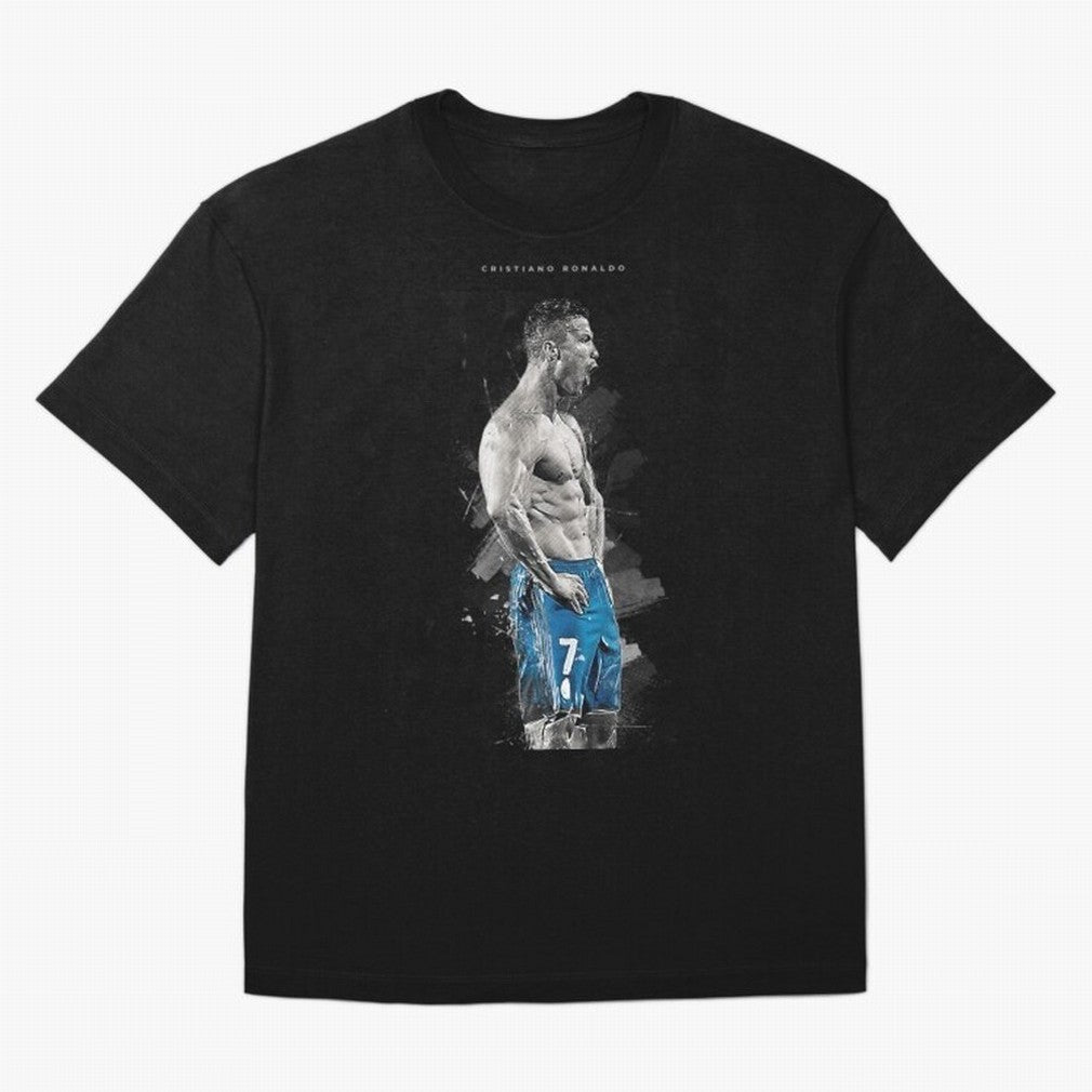 Abstract Football Player Celebration Artwork For Men And Gift For Soccer Fans Oversized T-Shirt Honor Champions and Dreams in FIFA World Cup 2026 for Fans of Messi and Brazil, Bringing Retro Football Energy, Iconic Rivalries, Trophy Chase Drama and