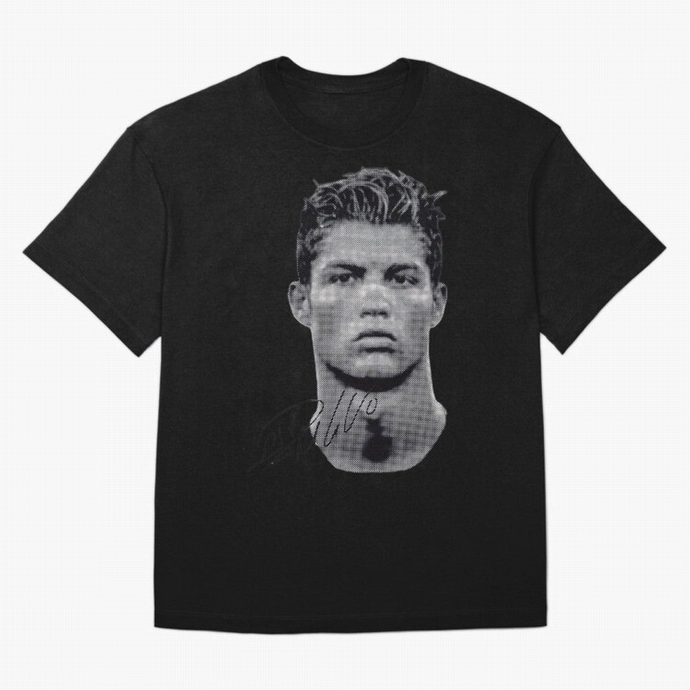 Retro Football Legend Portrait Illustration For Men And Gift For Soccer Fans Oversized T-Shirt Represent FIFA World Cup 2026 USA Canada Mexico for Fans of Mbappe and Brazil, Portugal and Argentina, Bringing Goal Celebration Energy, Supporter