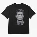 Retro Football Legend Portrait Illustration For Men And Gift For Soccer Fans Oversized T-Shirt Represent FIFA World Cup 2026 USA Canada Mexico for Fans of Mbappe and Brazil, Portugal and Argentina, Bringing Goal Celebration Energy, Supporter