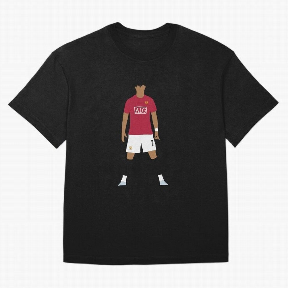 Cristiano Ronaldo Iconic Stance Fan Art Oversized T-Shirt Enjoy FIFA World Cup 2026 with Messi, CR7 and Mbappe, England, France and Netherlands Energy, Tournament Hype, Historic Matchups, Family Viewing Parties and Global Sports Pride; Perfect for
