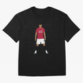 Cristiano Ronaldo Iconic Stance Fan Art Oversized T-Shirt Enjoy FIFA World Cup 2026 with Messi, CR7 and Mbappe, England, France and Netherlands Energy, Tournament Hype, Historic Matchups, Family Viewing Parties and Global Sports Pride; Perfect for