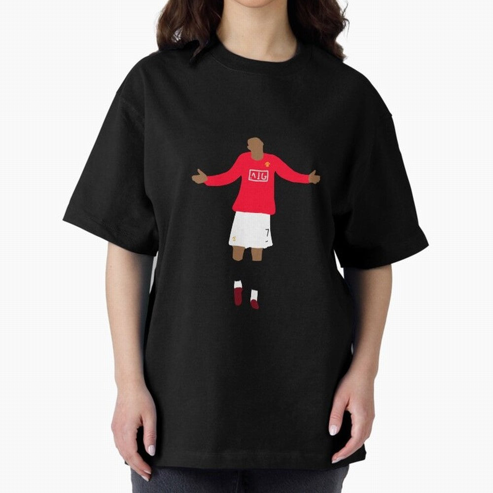 Cristiano Ronaldo Goal Celebration Illustration Oversized T-Shirt Honor FIFA World Cup 2026 Group Stage for Fans of Messi, CR7 and Mbappe and Spain, Bringing Supporter Pride, Iconic Celebrations, Legendary Names and Global Match Day Energy; Perfect