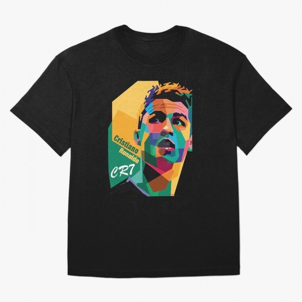 CR7 Pop Art Cristiano Ronaldo Design For Football Fans Gift For Soccer Lovers Oversized T-Shirt Stand Proud for FIFA World Cup 2026 Group Stage for Fans of Neymar and Portugal, Bringing Match Day Excitement, Supporter Culture, Golden Goals and