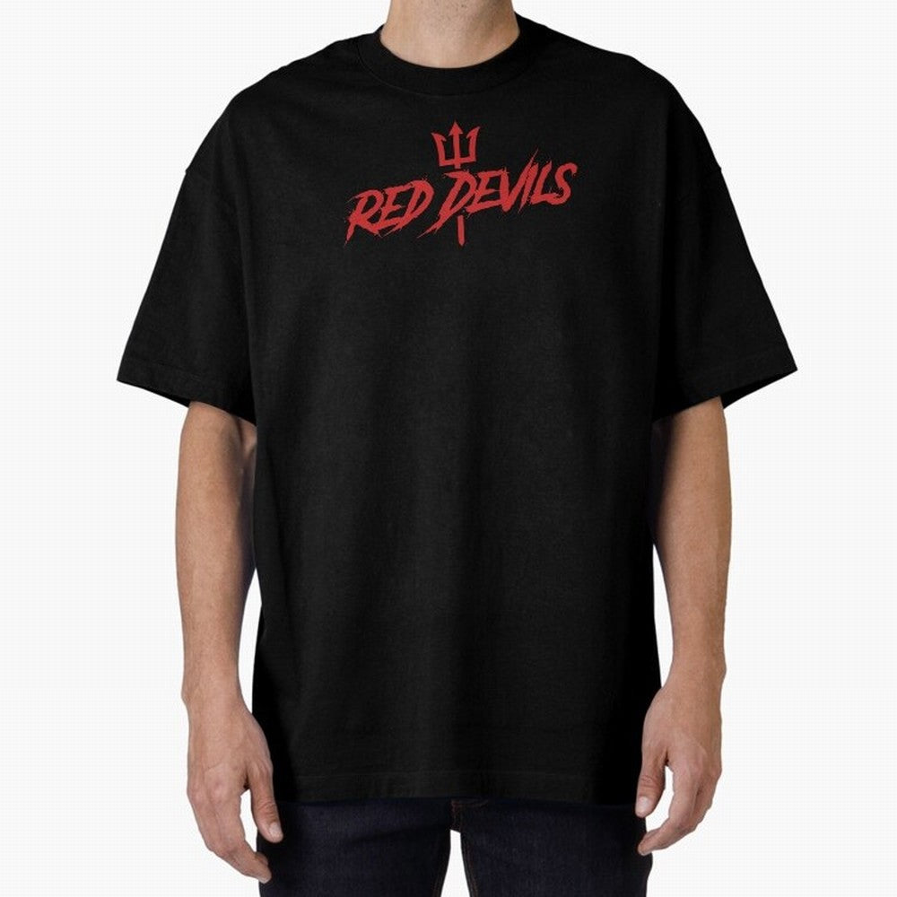 Red Devils Oversized T-Shirt Feel International Energy from Match Day Hype around FIFA World Cup 2026 USA Canada Mexico, Haaland, Germany, Goal Celebration Energy, Supporter Heritage, Football Icons and Worldwide Tournament Joy; Ideal for