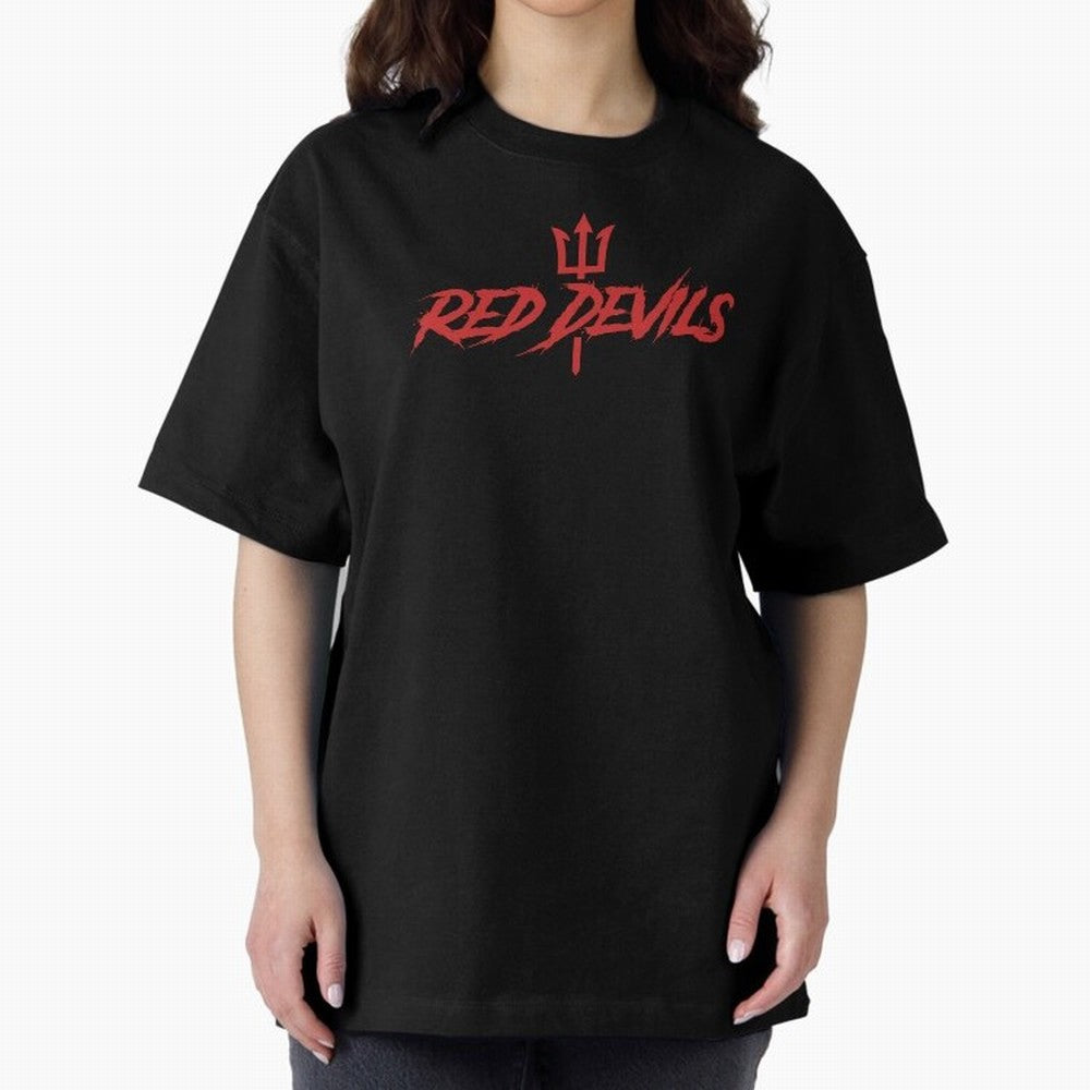 Red Devils Oversized T-Shirt Feel International Energy from Match Day Hype around FIFA World Cup 2026 USA Canada Mexico, Haaland, Germany, Goal Celebration Energy, Supporter Heritage, Football Icons and Worldwide Tournament Joy; Ideal for