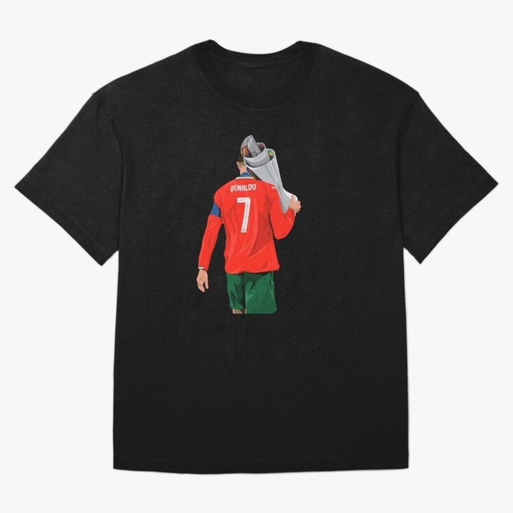 Cristiano Ronaldo Campion Oversized T-Shirt Bring FIFA World Cup 2026 Group Stage for Fans of Cristiano Ronaldo and Spain and Netherlands, Bringing Retro Football Energy, Iconic Rivalries, Trophy Chase Drama and Stadium Atmosphere; Ideal for Fans