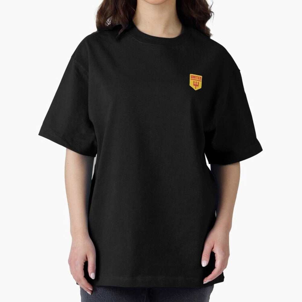 Manchester United Badge Oversized T-Shirt Honor the Football Icons of FIFA World Cup 2026 Spirit, Driven by Brazil, Messi, Neymar and Mbappe, Match Day Excitement, Supporter Culture, Golden Goals and Global Football Passion; Great for Watch