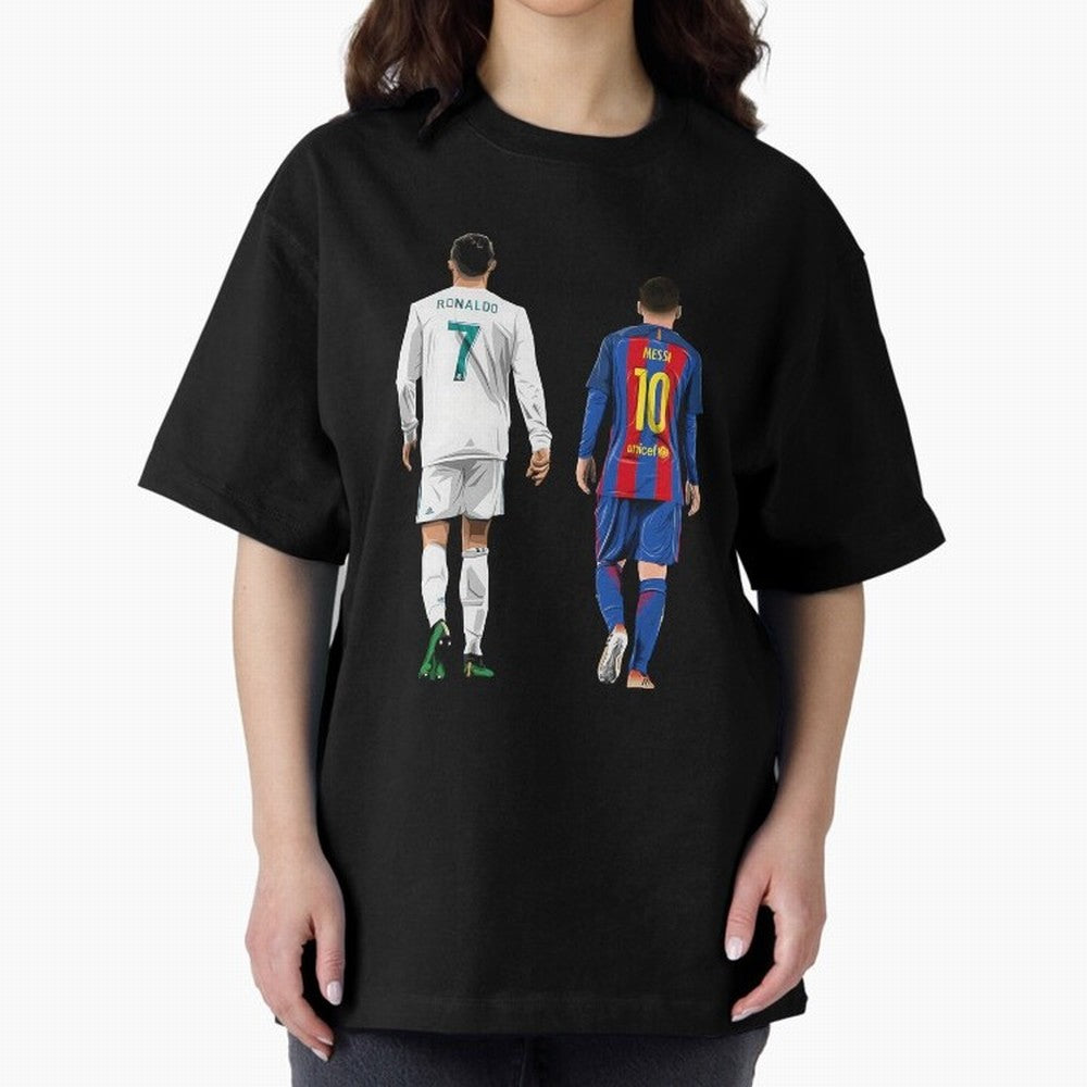 Cristiano Ronaldo & Messi vector Oversized T-Shirt Make Game Day About the FIFA World Cup 2026 Journey through Cristiano Ronaldo, Haaland and CR7 Highlights, England, France and Netherlands Pride, Champion Mindset, Group Stage Buzz, Knockout