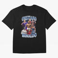 CR7 Oversized T-Shirt Celebrate Supporters United by FIFA World Cup 2026 USA Canada Mexico with Neymar, Argentina and Brazil Energy, Championship Spirit, Famous Goals, Roaring Crowds and International Football Unity; Ideal for Passionate Fans Who