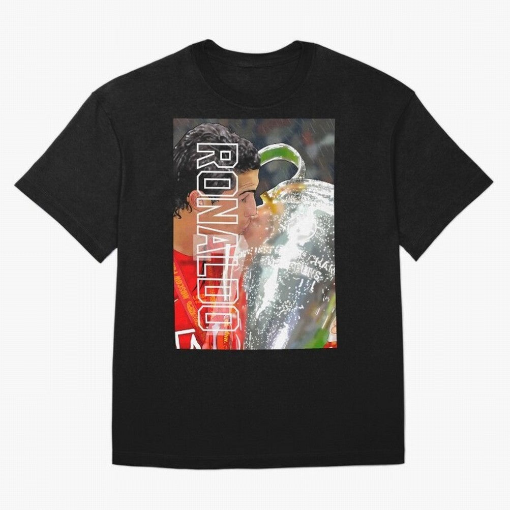 Cristiano Ronaldo ¨C 2008 Manchester United Champions League Glory Artwork by GrizzlyGFX Oversized T-Shirt Join the Countdown to FIFA World Cup 2026 Driven by Cristiano Ronaldo, Spain and Netherlands Energy, Champion Mindset, Group Stage Buzz,