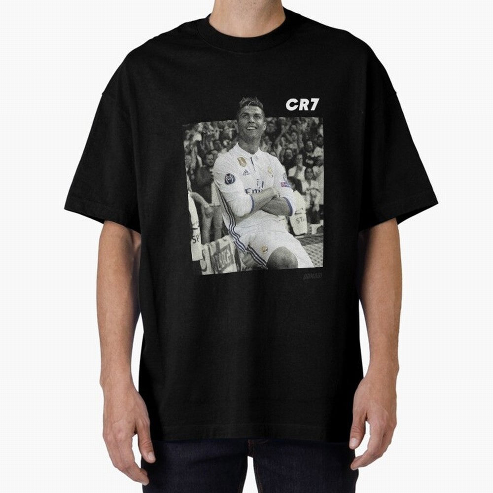 Cristiano Ronaldo | MR. CHAMPIONS LEAGUE Oversized T-Shirt Back Your Heroes with Match Day Hype around FIFA World Cup 2026 USA Canada Mexico, Mbappe, Brazil, Portugal and Argentina, Match Day Excitement, Supporter Culture, Golden Goals and Global