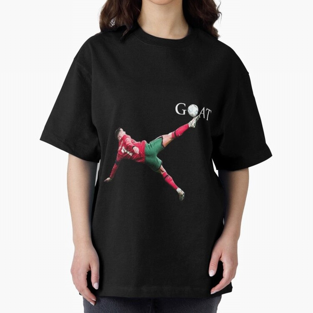 GOAT in Motion: Ronaldo's Iconic Bicycle Kick Oversized T-Shirt Enjoy the Biggest Football Party of the FIFA World Cup 2026 Journey through Neymar Highlights, Argentina Pride, Match Day Excitement, Supporter Culture, Golden Goals and Global