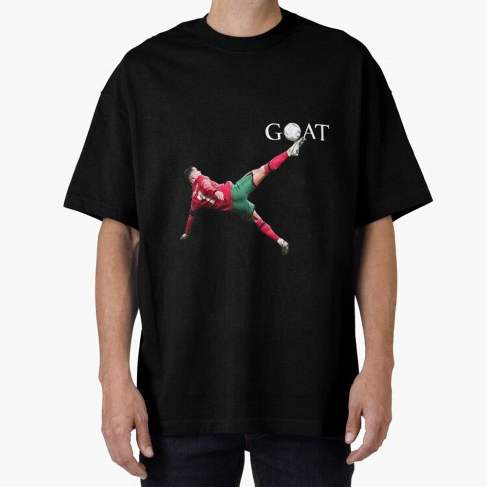 GOAT in Motion: Ronaldo's Iconic Bicycle Kick Oversized T-Shirt Enjoy the Biggest Football Party of the FIFA World Cup 2026 Journey through Neymar Highlights, Argentina Pride, Match Day Excitement, Supporter Culture, Golden Goals and Global