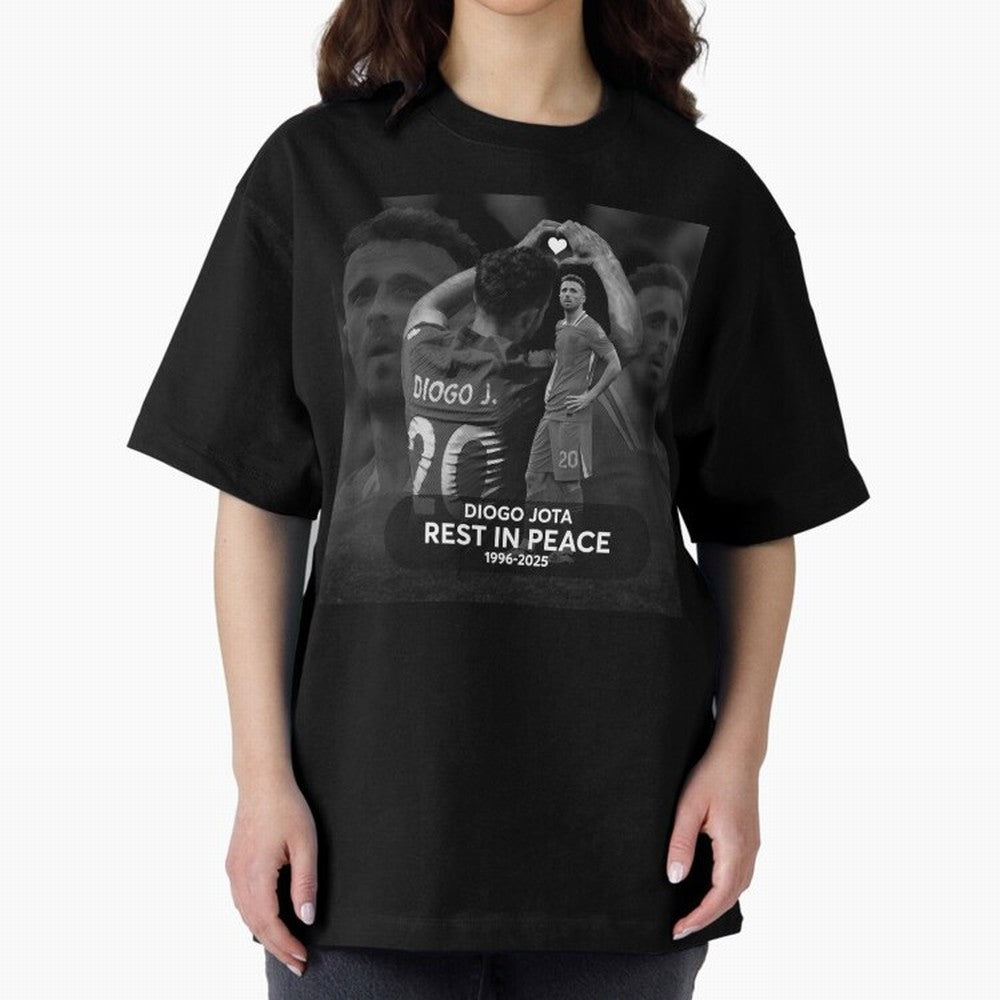 Diogo Jota rest in peace Oversized T-Shirt Stand with Global Football Passion for FIFA World Cup 2026, Featuring Haaland, Spain and Netherlands, Sports Nostalgia, International Competition, Famous Players and Unforgettable Victories; Made for Die