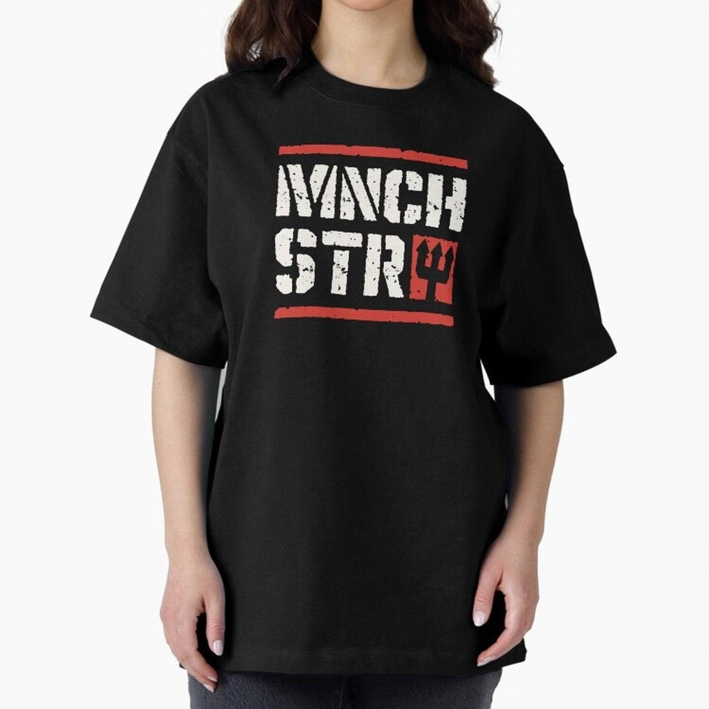 Manchester Oversized T-Shirt Carry the Dream of the FIFA World Cup 2026 USA Canada Mexico Journey through Cristiano Ronaldo Highlights, Argentina and Brazil Pride, Worldwide Fan Energy, Dramatic Goals, Stadium Lights and Championship Celebrations;