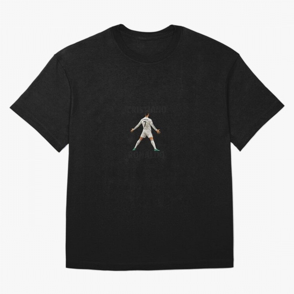 Cristiano Ronaldo ¨C Iconic Celebration Pose | Football Art Oversized T-Shirt Upgrade FIFA World Cup 2026 Connected to CR7, England Energy, Classic Soccer Heritage, Championship Pressure, Fan Loyalty and International Pride; Perfect for People Who