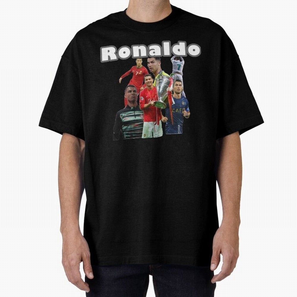 Cristiano Ronaldo Oversized T-Shirt Celebrate Classic Football Spirit in FIFA World Cup 2026 Group Stage Spirit, Made for Argentina and Brazil, Haaland, Football Passion, Legendary Performances, Festival Vibes and Supporter Community; Perfect for