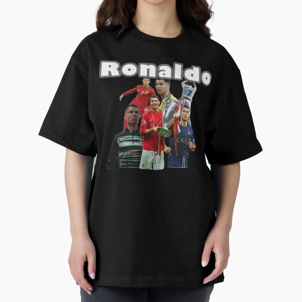 Cristiano Ronaldo Oversized T-Shirt Celebrate Classic Football Spirit in FIFA World Cup 2026 Group Stage Spirit, Made for Argentina and Brazil, Haaland, Football Passion, Legendary Performances, Festival Vibes and Supporter Community; Perfect for
