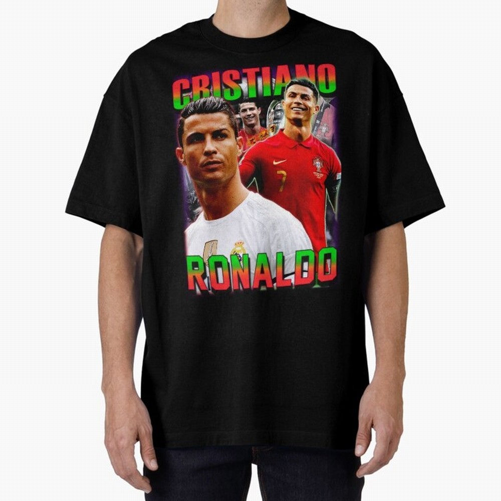 Cristiano Ronaldo Graphic Oversized T-Shirt Bring Stadium Energy to FIFA World Cup 2026 for Fans of CR7 and Argentina and Brazil, Bringing Sports Nostalgia, International Competition, Famous Players and Unforgettable Victories; Created for Match