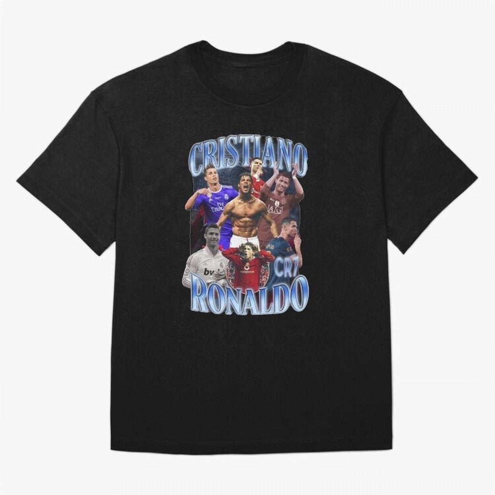 Cristiano Ronaldo GOAT Oversized T-Shirt Honor the FIFA World Cup 2026 Journey through CR7 and Messi Highlights, England Pride, Retro Football Energy, Iconic Rivalries, Trophy Chase Drama and Stadium Atmosphere; Created for Match Day Parties,