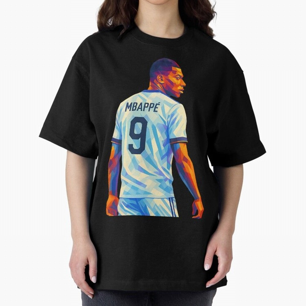 Kyliam Mbappe Oversized T-Shirt Showcase FIFA World Cup 2026 USA Canada Mexico for Fans of Neymar and Spain, Bringing Championship Spirit, Famous Goals, Roaring Crowds and International Football Unity; Created for Match Day Parties, Soccer Gifts,