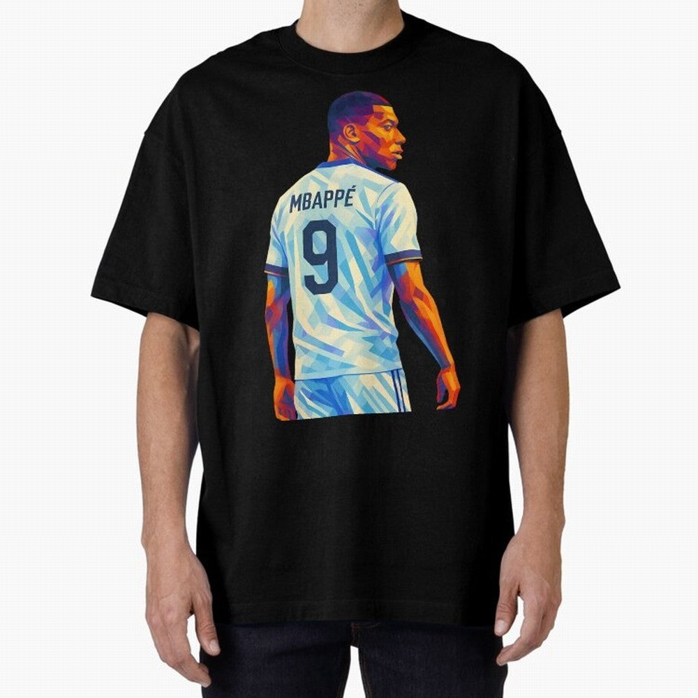 Kyliam Mbappe Oversized T-Shirt Showcase FIFA World Cup 2026 USA Canada Mexico for Fans of Neymar and Spain, Bringing Championship Spirit, Famous Goals, Roaring Crowds and International Football Unity; Created for Match Day Parties, Soccer Gifts,