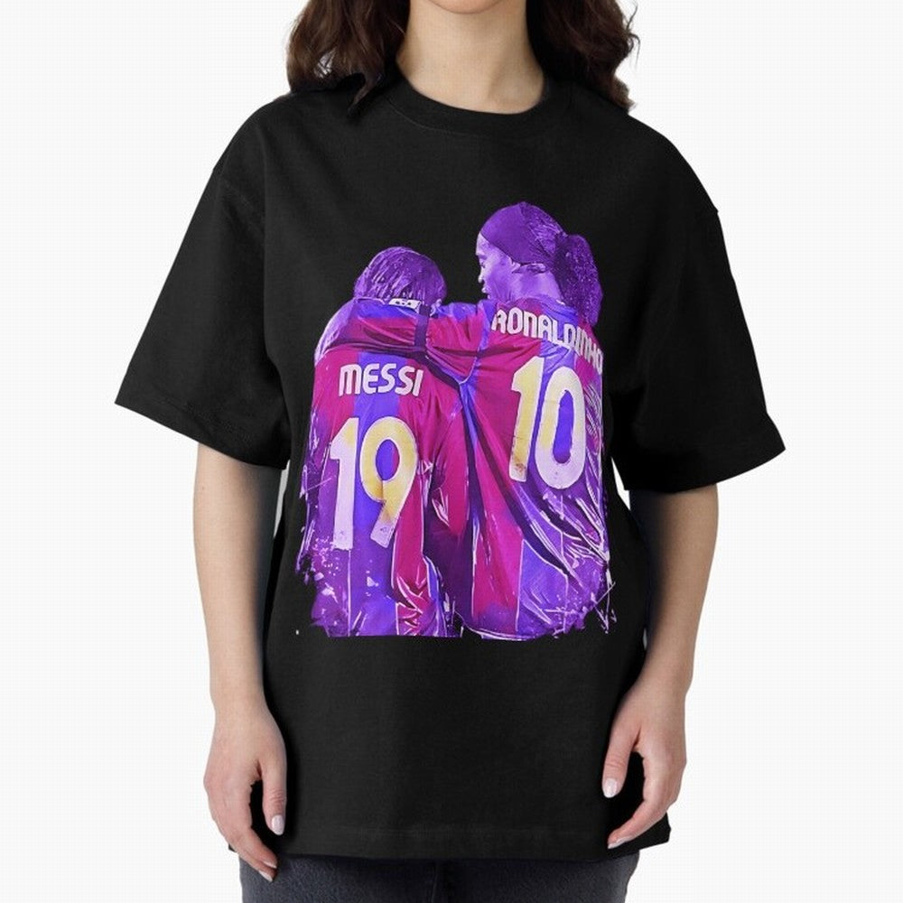 ronaldinho and messi - goat Oversized T-Shirt Keep the Legacy of FIFA World Cup 2026 for Fans of Messi and Cristiano Ronaldo and England, France and Netherlands, Bringing Worldwide Fan Energy, Dramatic Goals, Stadium Lights and Championship