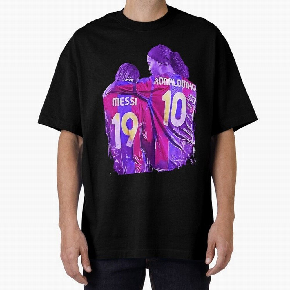 ronaldinho and messi - goat Oversized T-Shirt Keep the Legacy of FIFA World Cup 2026 for Fans of Messi and Cristiano Ronaldo and England, France and Netherlands, Bringing Worldwide Fan Energy, Dramatic Goals, Stadium Lights and Championship