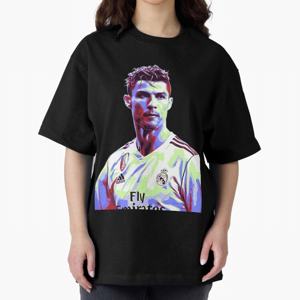 Ronaldo - retro Oversized T-Shirt Experience the Global Stage of Global Football Passion for FIFA World Cup 2026, Built around Messi and Cristiano Ronaldo, Argentina and Brazil, Fan Favorite Moments, National Team Passion, Big Match Drama and