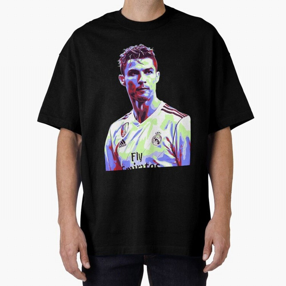 Ronaldo - retro Oversized T-Shirt Experience the Global Stage of Global Football Passion for FIFA World Cup 2026, Built around Messi and Cristiano Ronaldo, Argentina and Brazil, Fan Favorite Moments, National Team Passion, Big Match Drama and
