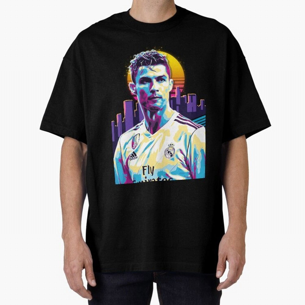 Christiano Ronaldo retro Oversized T-Shirt Enjoy the Biggest Football Party of Match Day Hype around FIFA World Cup 2026 Group Stage, Neymar, Netherlands, Goal Celebration Energy, Supporter Heritage, Football Icons and Worldwide Tournament Joy;