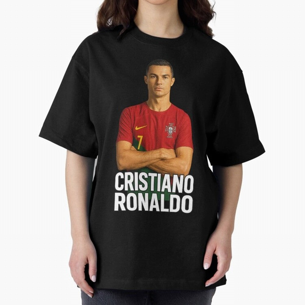 Cristiano Ronaldo Oversized T-Shirt Show Your Tournament Heart for Match Day Hype around FIFA World Cup 2026 Group Stage, Mbappe, England and Germany, Classic Soccer Heritage, Championship Pressure, Fan Loyalty and International Pride; Built for
